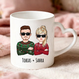 Personalisierte Tasse mit personalisierbarer Illustration und Spruch für Paare Du.Ich.Läuft. mit Foto – Motiv 5