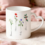 Personalisierte Tasse mit Namen der Kinder für Mama – Mamas Garten – Motiv 5