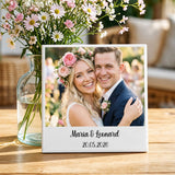 Personalisierte Deko-Fliese mit Foto für Paare zur Hochzeit – Euer Foto