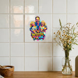 Personalisierte Deko-Fliese mit Foto für Papa – Streetart für Papa – Motiv 6