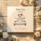 Personalisierte Deko-Fliese mit Foto zur Hochzeit für Paare – Der schönste Tag – Motiv 5