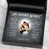 Personalisierte Kette mit Gravur für Paare – Mein Happy End – Motiv 4
