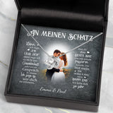 Personalisierte Kette mit Gravur für Paare – Mein Happy End – Motiv 7