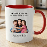 Personalisierte zweifarbige Tasse mit Foto und Namen für Mama – Beste Mama – Motiv 6