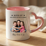 Personalisierte zweifarbige Tasse mit Foto und Namen für Mama – Beste Mama – Motiv 14