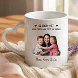 Personalisierte zweifarbige Tasse mit Foto und Namen für Mama – Beste Mama – Motiv 18