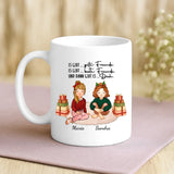 Personalisierte Tasse mit Namen für Freundinnen zu Weihnachten – Auf Uns – Motiv 2