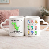 Weiße Tasse mit Herzhenkel und personalisiertem Namen – romantische Geschenkidee von Love & Faith