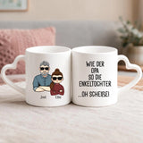 Personalisierte Tasse mit Druck für Opa mit Enkeln – Wie der Opa... – Motiv 4