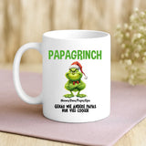 Personalisierte Tasse Grinchy mit Foto für Mama & Papa – Motiv 3