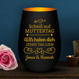 Personalisiertes Windlicht mit Gravur zum Muttertag für Mama – Motiv 3