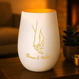 Personalisiertes Windlicht Forever love mit Gravur für Paare – Motiv 5