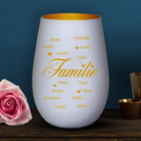 Personalisiertes Windlicht mit Gravur für die Familie – Familie ist... – Motiv 6