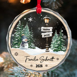 Personalisierte Ornament zur Weihnachtszeit für die Familie mit Namen