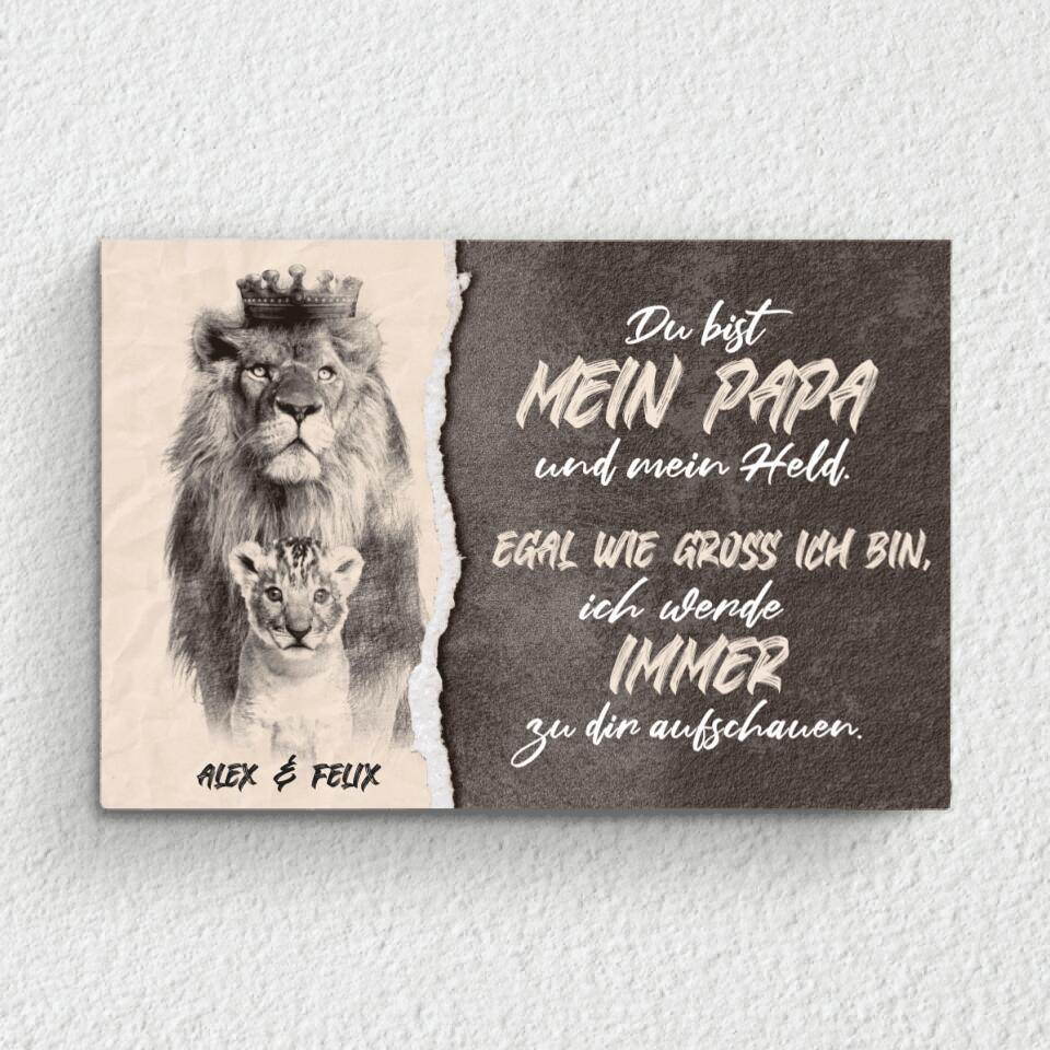 Papa für immer - Eltern-Leinwand