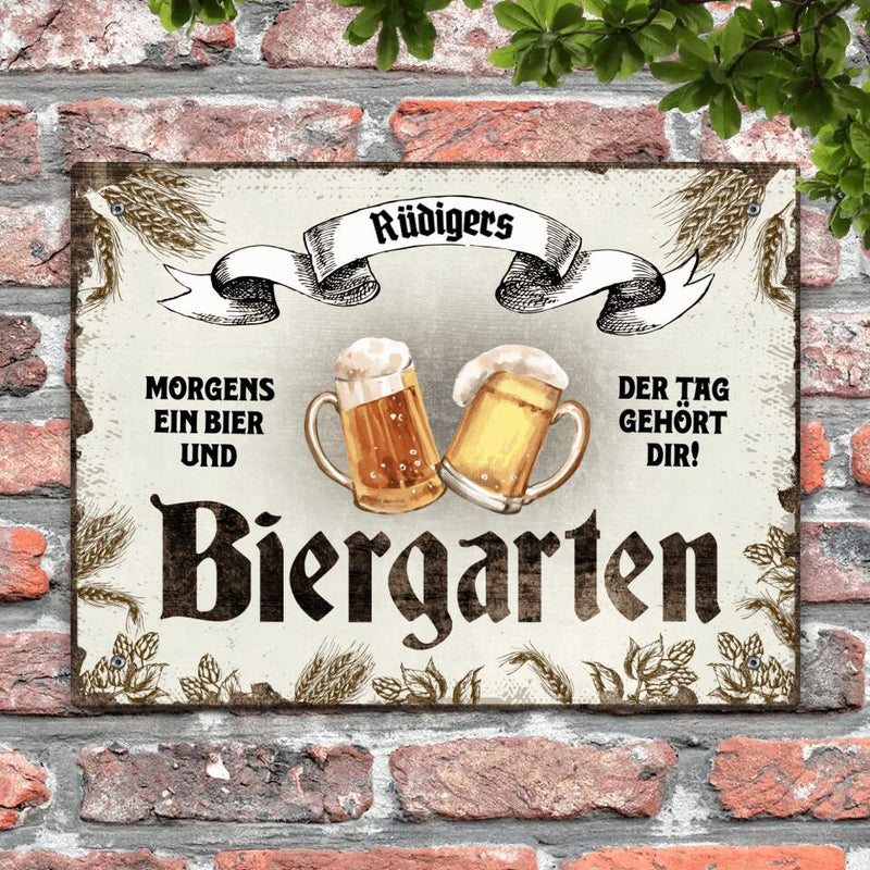Biergarten - Outdoor-Türschild