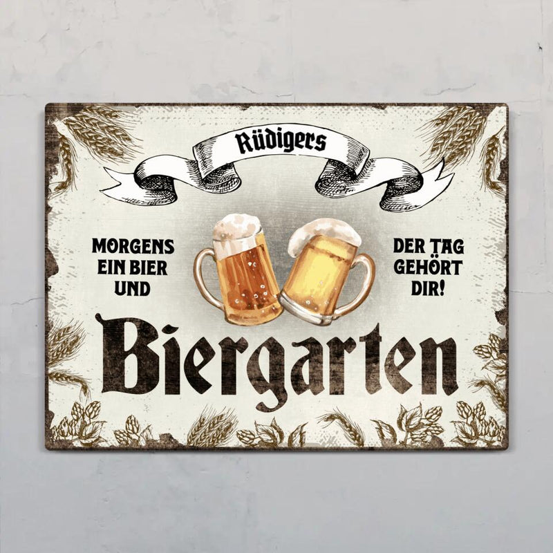 Biergarten - Outdoor-Türschild