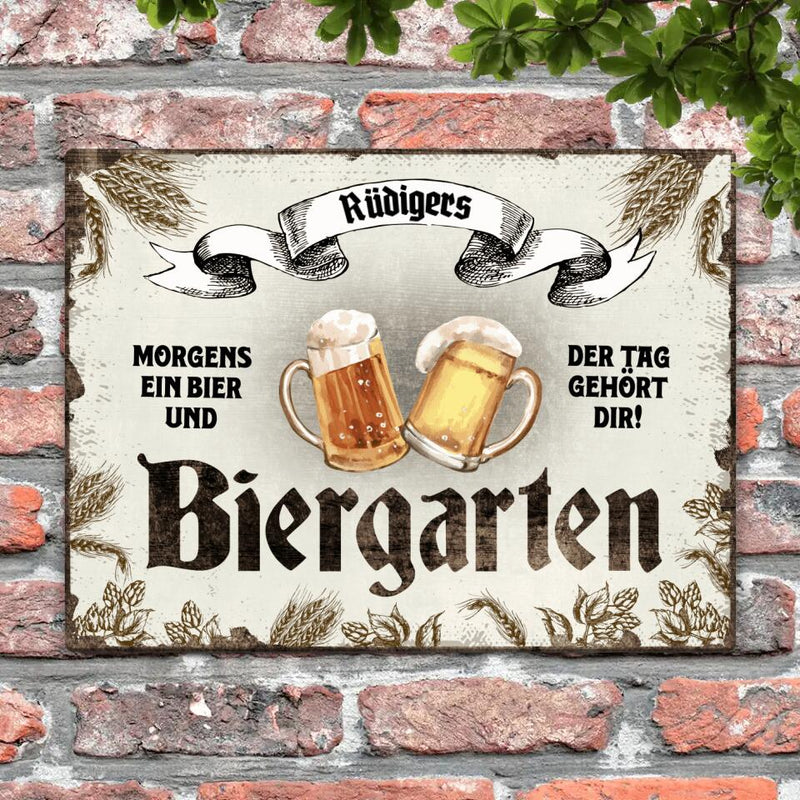 Biergarten - Outdoor-Türschild