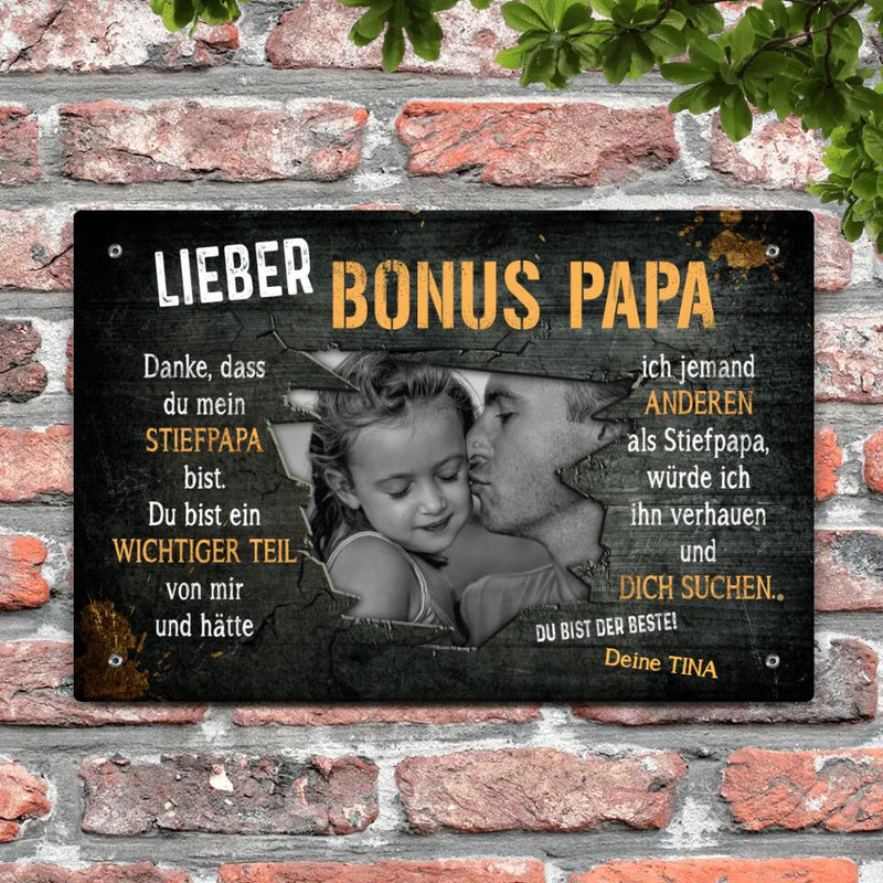 Lieber Bonus Papa - Eltern-Türschild