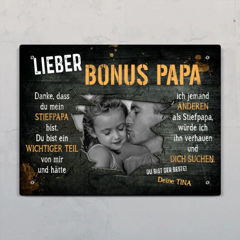 Lieber Bonus Papa - Eltern-Türschild