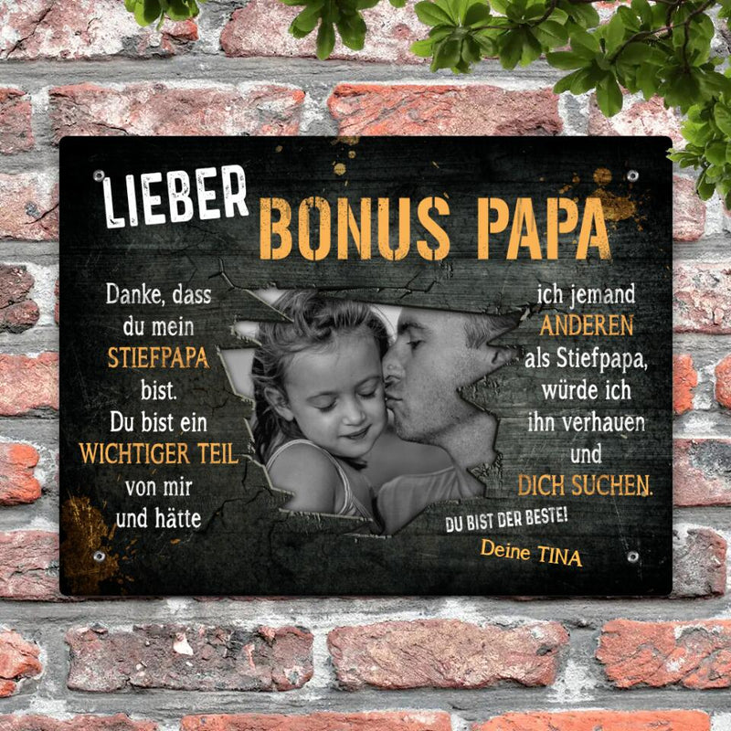 Lieber Bonus Papa - Eltern-Türschild