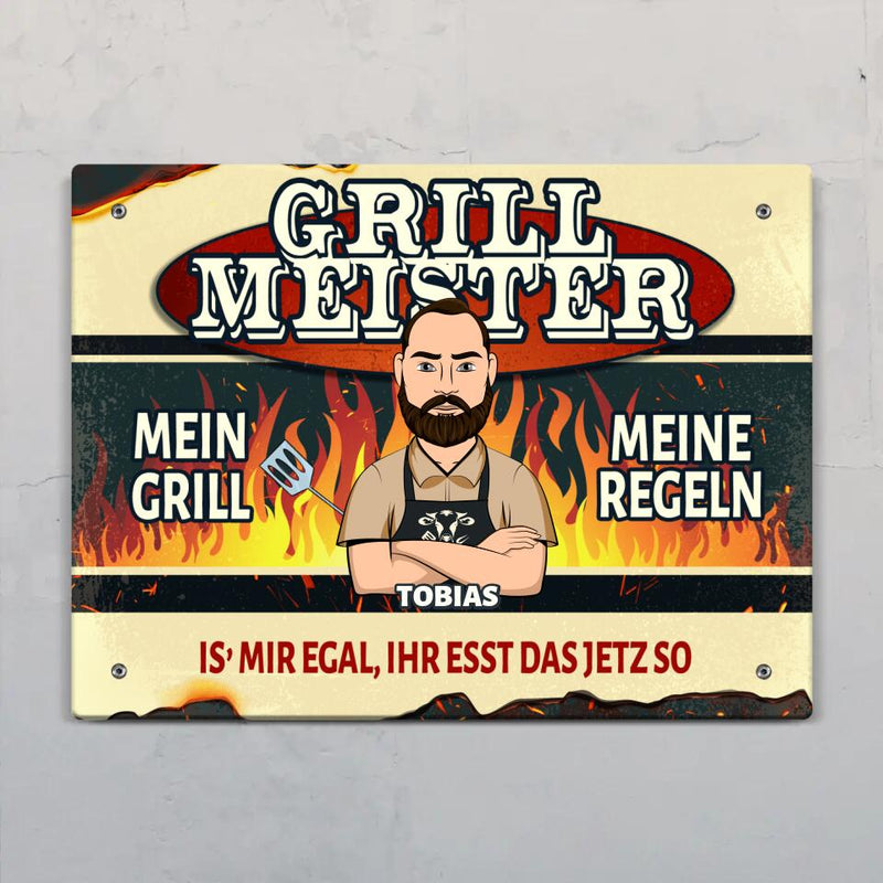 Für Meistergriller - Outdoor-Türschild