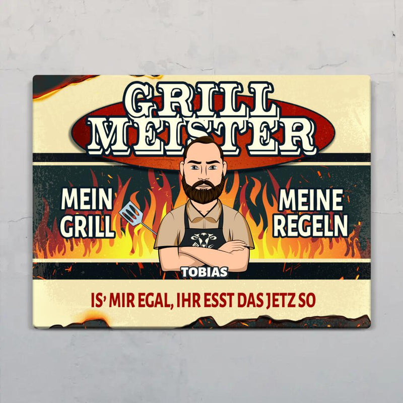 Für Meistergriller - Outdoor-Türschild