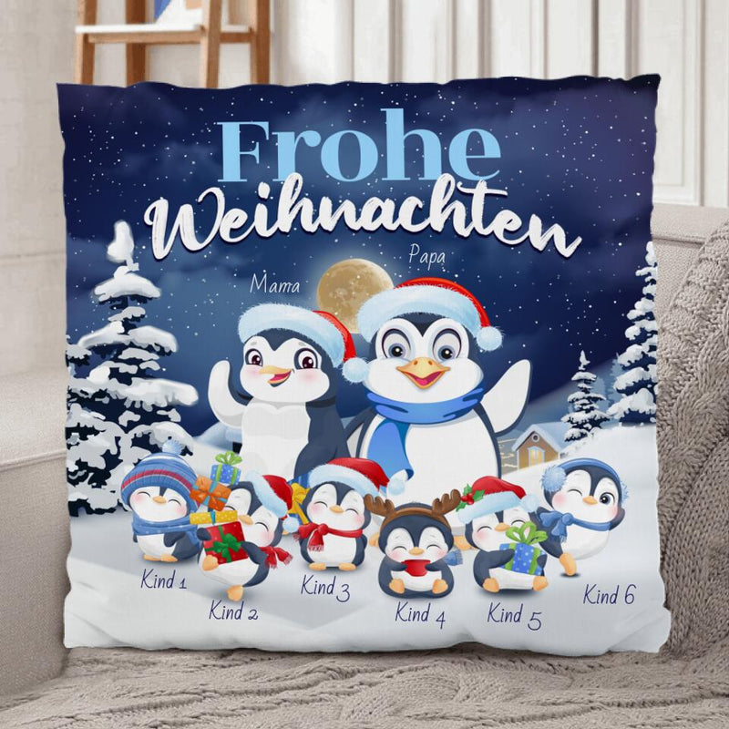 Pinguinfamilie - Familien-Kissen