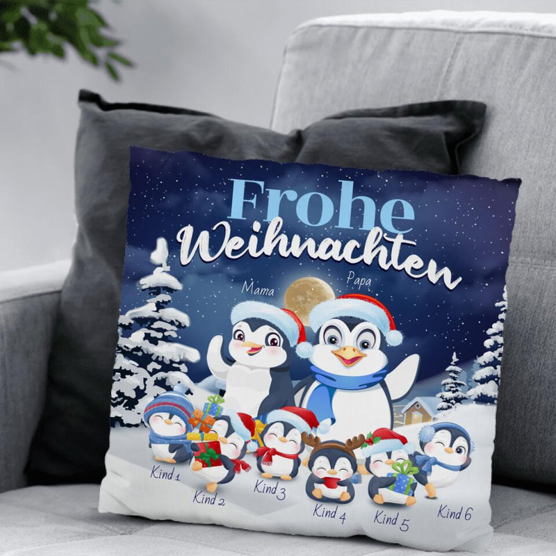 Pinguinfamilie - Familien-Kissen