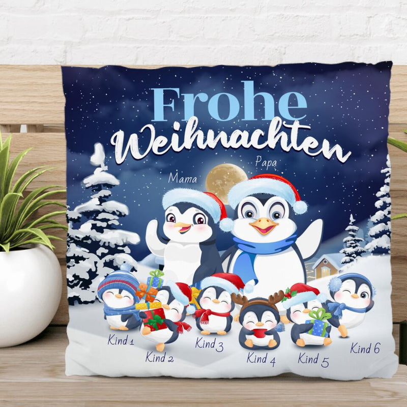 Pinguinfamilie - Familien-Kissen