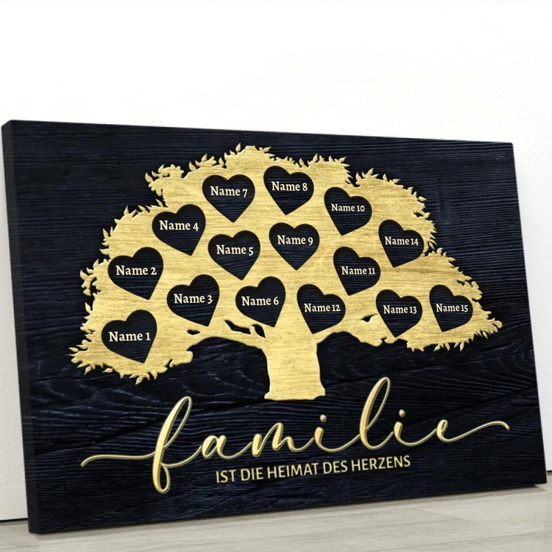 Heimat des Herzens - Familien-Leinwand