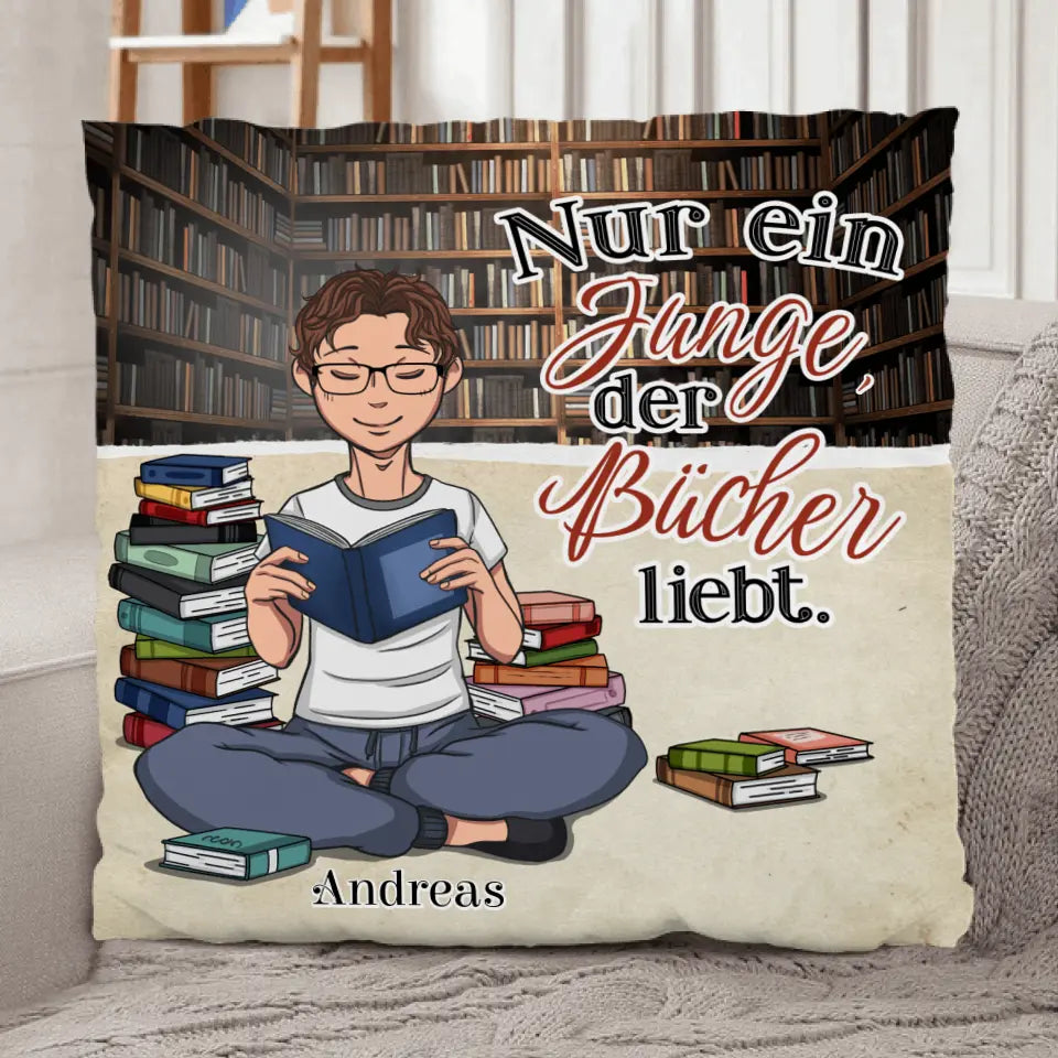Bücherjunge - Freunde-Kissen