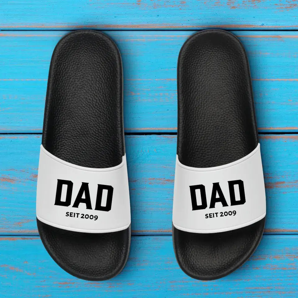 Personalisierte Schlappen mit Namen für Papa – Dad – Motiv 3