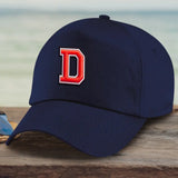 blaue Baseball Cap mit Inititale personalisiert von Love & Faith