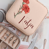 Personalisiertes Schmucketui mit Blumen und Namen Blume für Dich – Motiv 3