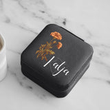 Schwarzes Schmucketui aus PU Leder mit Personalisierung - gefertigt von Love & Faith