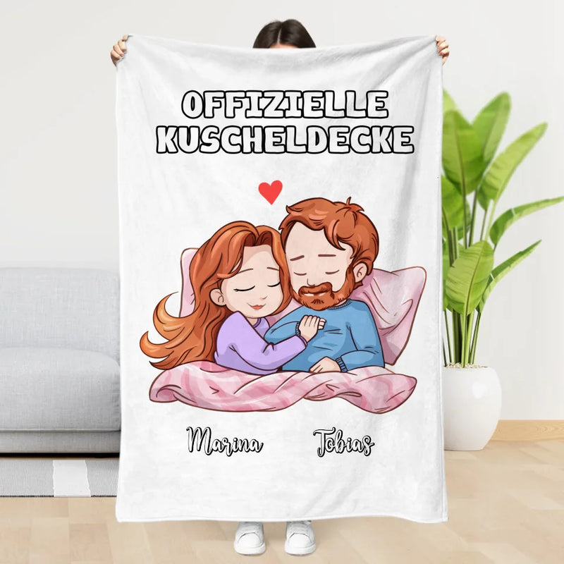 Personalisierte Kuscheldecke 100x150cm personalisierbar - gefertigt von Love & Faith