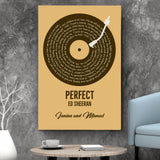 Personalisiertes Poster mit eurem Lieblingssong im Vinyl-Look Unser Song – Motiv 18