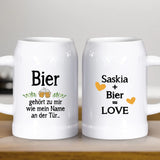 Bier gehört zu mir - Individueller Bierkrug