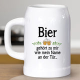 Bier gehört zu mir - Individueller Bierkrug