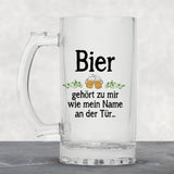 Bier gehört zu mir - Individueller Bierkrug