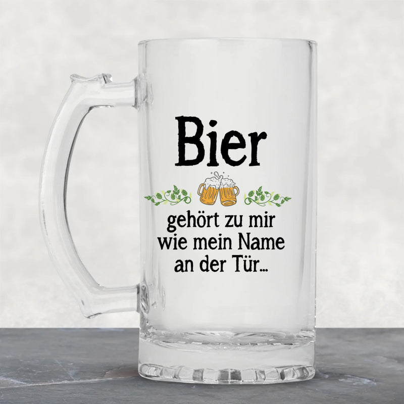 Bier gehört zu mir - Individueller Bierkrug