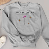 Hier wächst Liebe - Personalisierter Sweater für Mama und Oma mit Geburtsblumen und Namen