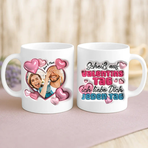 Weiße Tasse mit personalisiertem Spruch und Namen – individuelle Geschenkidee von Love & Faith