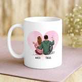Personalisierte Tasse mit Druck zum Valentinstag für Paare – Ich liebe Dich – Motiv 3