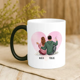 Personalisierte Tasse mit Druck zum Valentinstag für Paare – Ich liebe Dich – Motiv 8