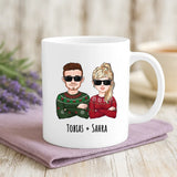 Weiße Tasse mit personalisiertem Spruch und Namen – individuelle Geschenkidee von Love & Faith
