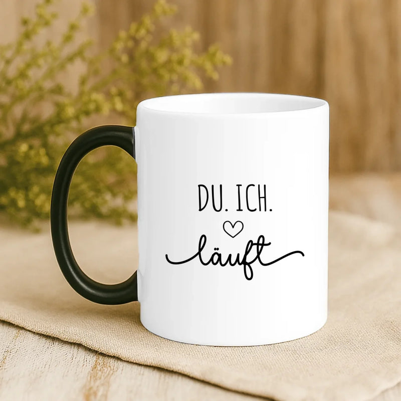 Magische Tasse mit Thermo-Farbwechsel und personalisiertem Namen – witzige Geschenkidee von Love & Faith