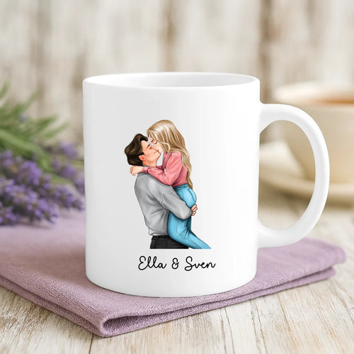 Personalisierte Tasse mit Druck für Paare Ich behalte Dich – Motiv 2
