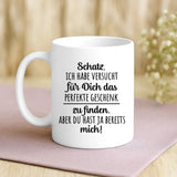Personalisierte Tasse mit Druck für Paare zu Weihnachten – Du und Ich – Motiv 3